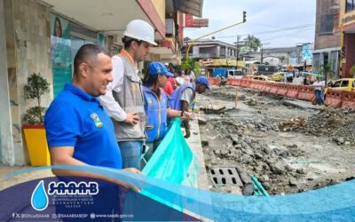 La SAAAB SAS ESP reemplazará tuberías de acueducto y alcantarillado en Av. Petronio Álvarez durante obras de reposición de pavimento.