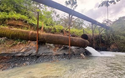 DESPRENDIMIENTO DE LA LINEA DE 39″ DEJA EL 70% DE LA CIUDAD SIN SUMINISTRO DE AGUA POTABLE